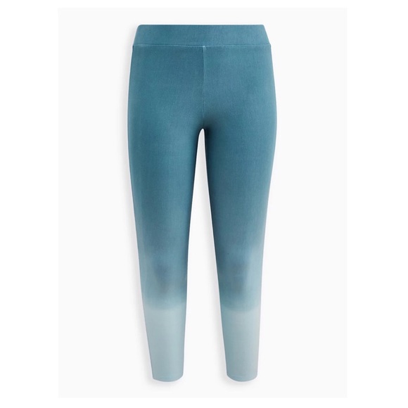 Torrid Platinum Fleece Lined Blue Dip Dye Leggings NWT - Picture 8 of 13